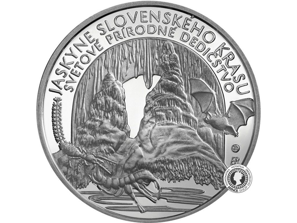 Strieborná minca Ag BK 10€ / 2017 - Jaskyne Slovenskeho Krasu