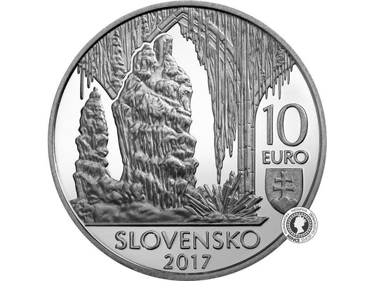 Strieborná minca Ag BK 10€ / 2017 - Jaskyne Slovenskeho Krasu