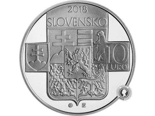 Strieborná minca Ag BK 10€ / 2018 - 100. výročie vzniku Československej republiky