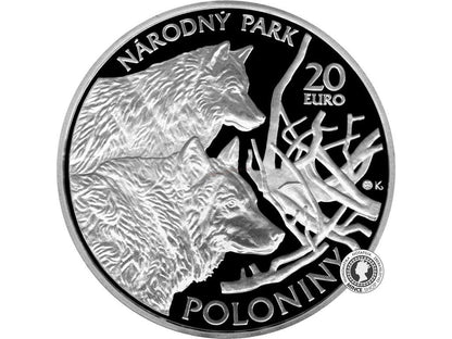 Strieborná minca Ag BK 20€ / 2010 - Národný park Poloniny