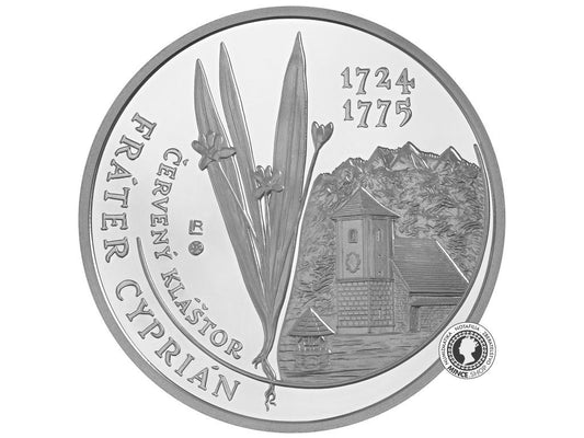 Strieborná minca BK 10 eur / 2024  Fráter Cyprián z Červeného Kláštora – 300. výročie narodenia