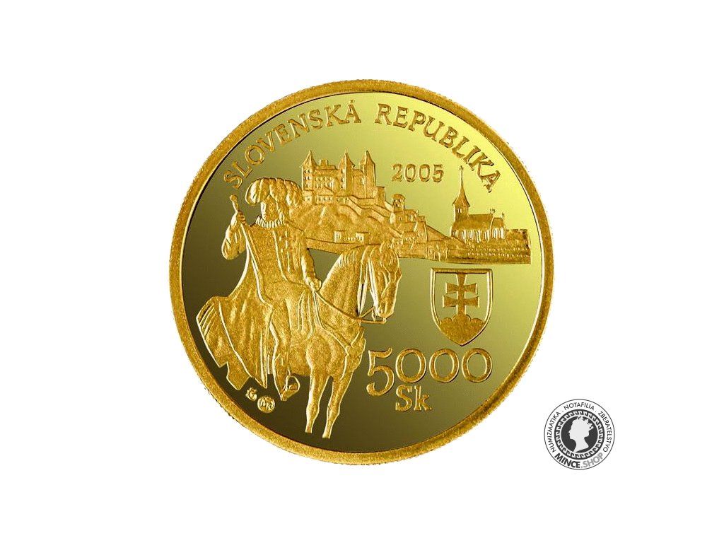 Zlatá minca 5000 Sk / 2005 - 350. výročie korunovácie Leopolda I. (bez prebalu)