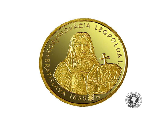 Zlatá minca 5000 Sk / 2005 - 350. výročie korunovácie Leopolda I. (bez prebalu)
