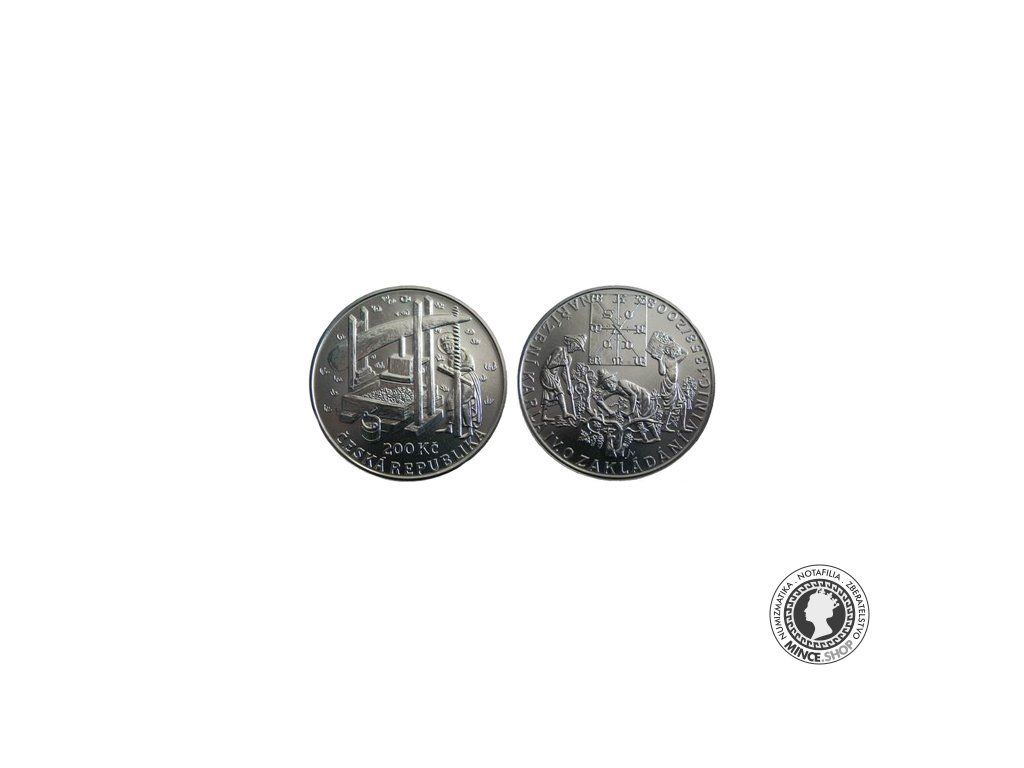 200 Kč - Pamätná strieborná minca PROOF - 650.výročie nariadenia Karela IV. o zakladaní viníc - 2008