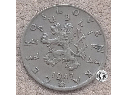 50 halier - Česko-Slovensko - 1947