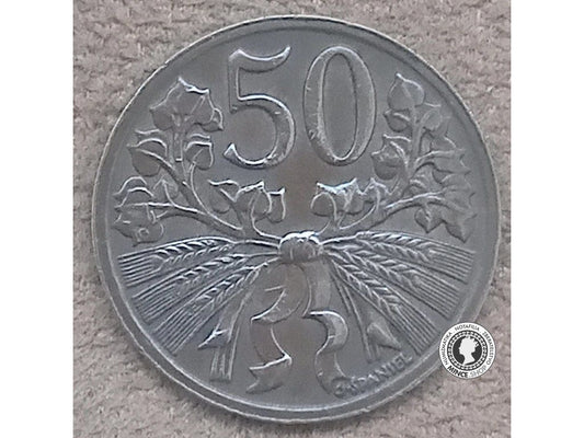50 halier - Česko-Slovensko - 1950
