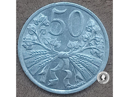50 halier - Česko-Slovensko - 1952