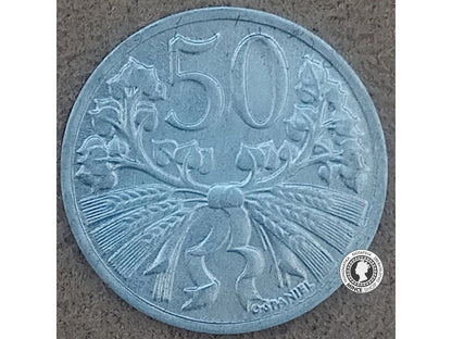 50 halier - Česko-Slovensko - 1953