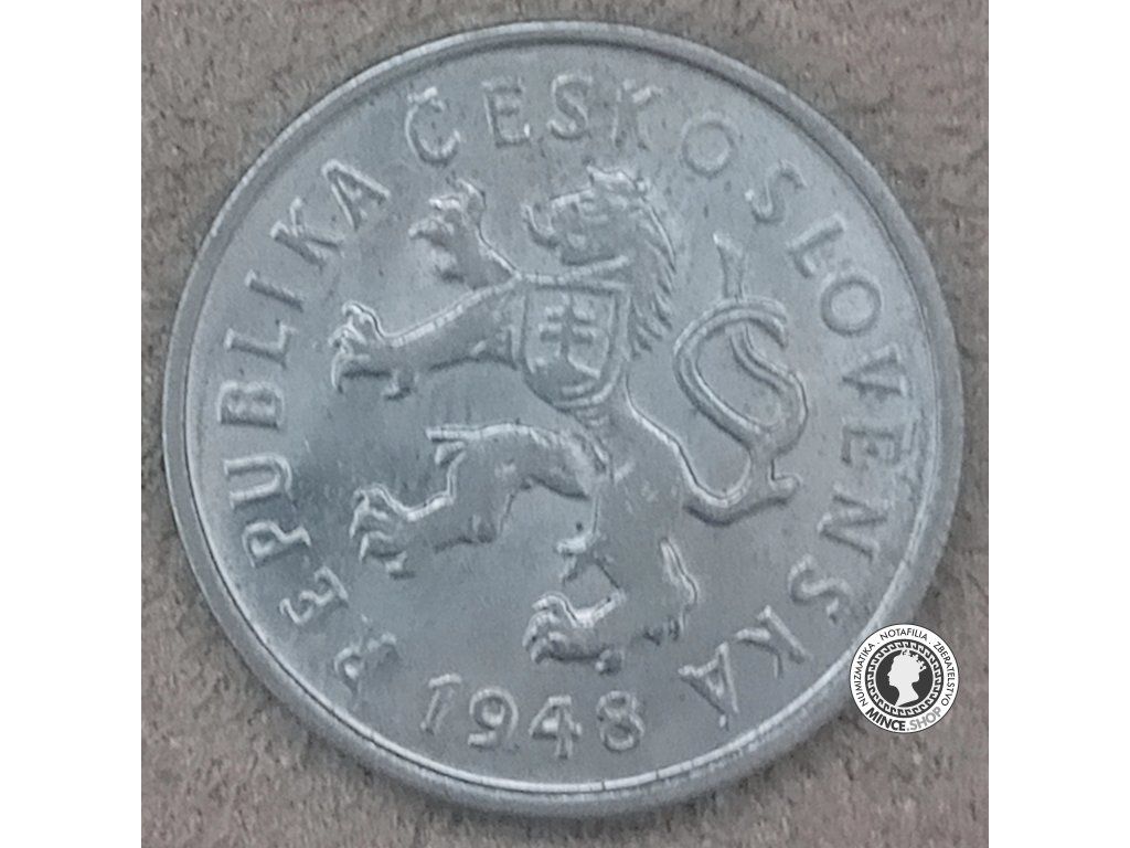 2 koruna - Česko-Slovensko - 1948