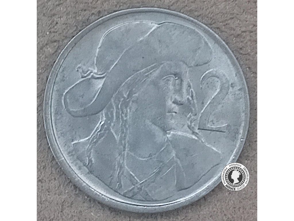 2 koruna - Česko-Slovensko - 1948