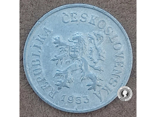 5 halier - Česko-Slovensko - 1953