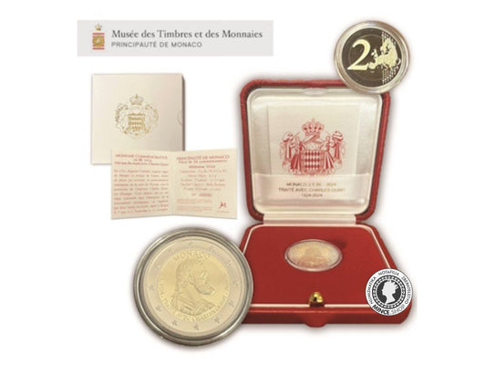 MONACO 2€ proof 2024 / 500. výročie zmluvy z Burgosu s Charlesom Quintom (1524 – 2024)