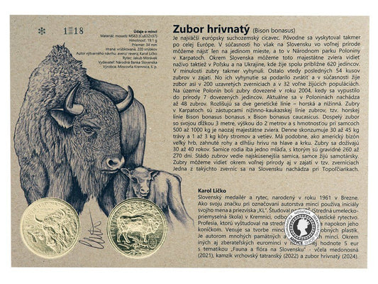 Autorská karta 5€ (2024) - Zubor hrivnatý