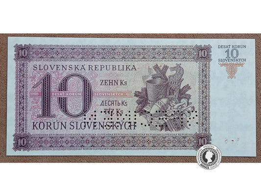 10 Korún - 1943 - Slovenský Štát - SPECIMEN