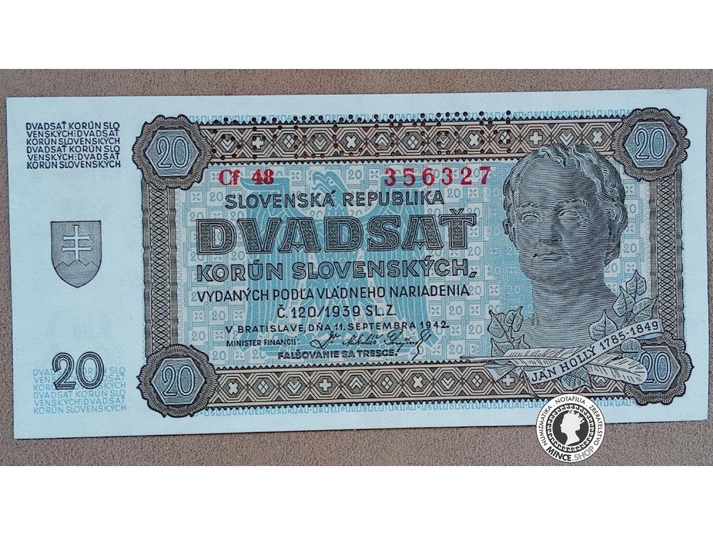 20 Korún - 1942 - Slovenský Štát