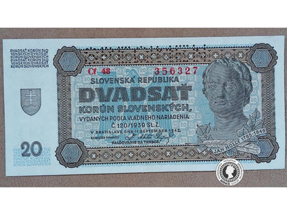 20 Korún - 1942 - Slovenský Štát