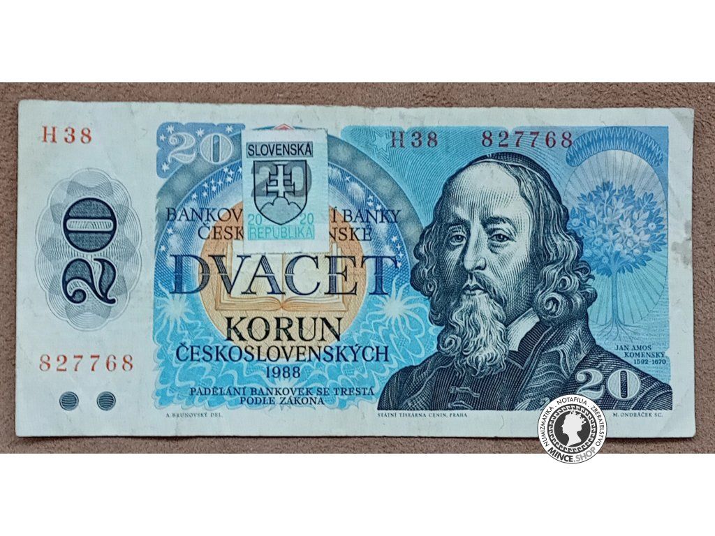 20 Korún koľkovaných - 1988 - ČSSR / Slovensko