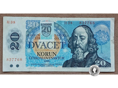 20 Korún koľkovaných - 1988 - ČSSR / Slovensko