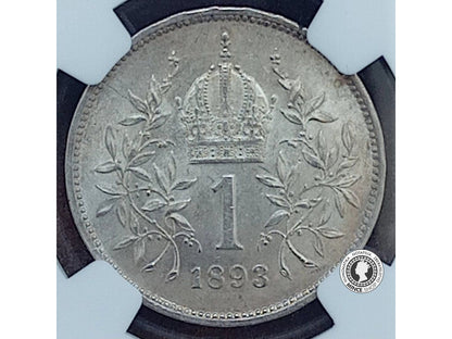 1. koruna - Rakúsko-Uhorsko - 1893 - MS 63