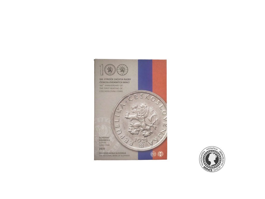 Sady € mincí - 100.výročie ČSR mincí - 2021 / Proof - plexy balenie