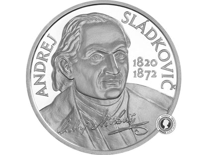 Strieborná minca Ag 10 €/2020 BK Andrej Sládkovič - 200. výročie narodenia