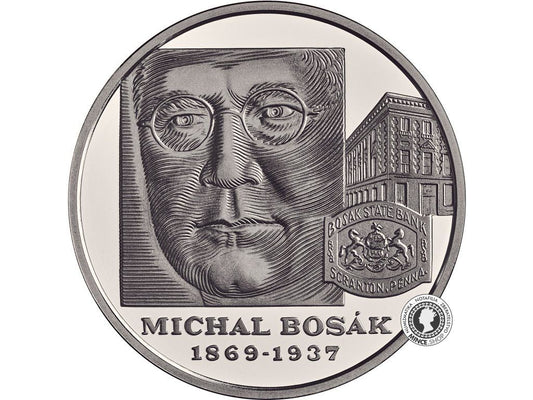 Strieborná minca Ag BK 10€ / 2019 - Michal Bosák – 150. výročie narodenia