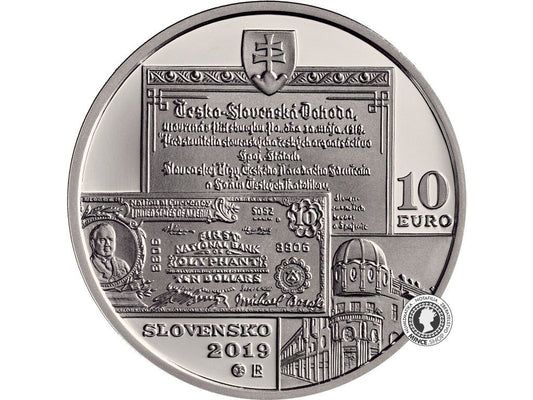Strieborná minca Ag BK 10€ / 2019 - Michal Bosák – 150. výročie narodenia