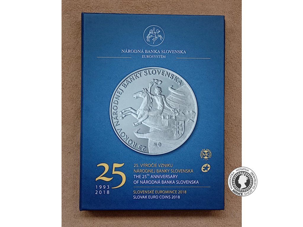 Slovenské euromince 2018 - 25.výročie vzniku Národnej Banky Slovenska