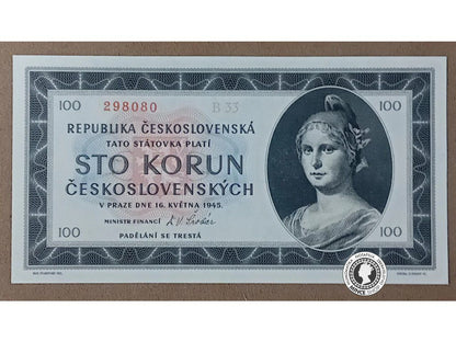 100 Korún - 1945 - ČSR