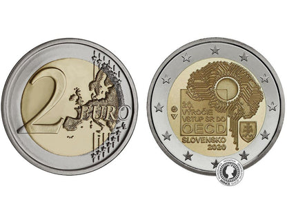 2 euro 2020 Slovensko PROOF, 20.výročie  vstupu Slovenska do OECD