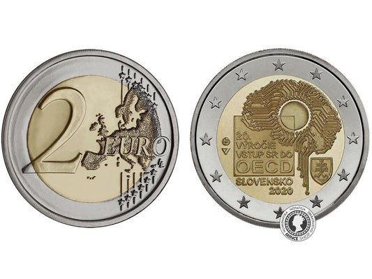 2 euro 2020 Slovensko PROOF, 20.výročie  vstupu Slovenska do OECD