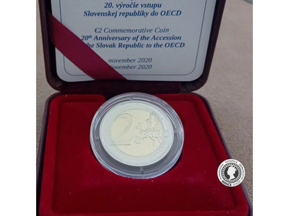 2 euro 2020 Slovensko PROOF, 20.výročie  vstupu Slovenska do OECD