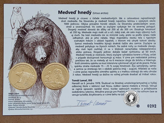 Autorská karta 5€ (2023) - Medveď hnedý