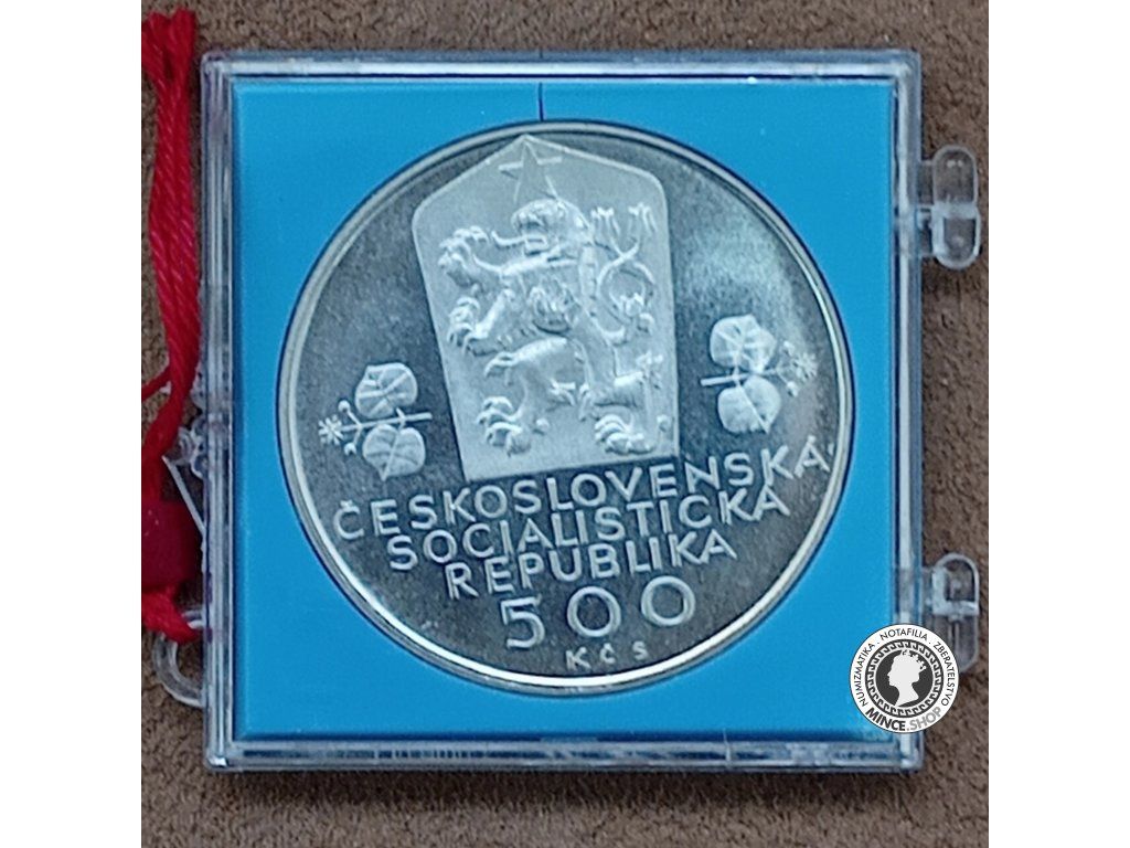 500 Kčs/1988 - Československá Federace - 20. výročie PROOF