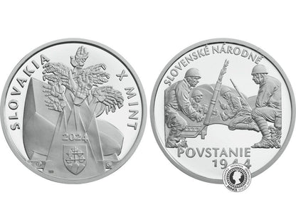 Medaily strieborné - Nezrealizované motívy zberateľských mincí -10€ - SNP - 80.výročie