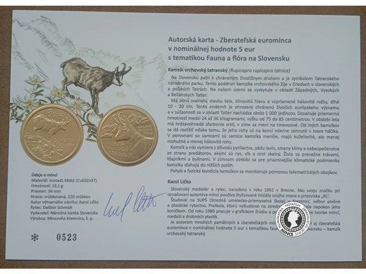 Autorská karta 5€ 2022 - Kamzík vrchovský tatranský