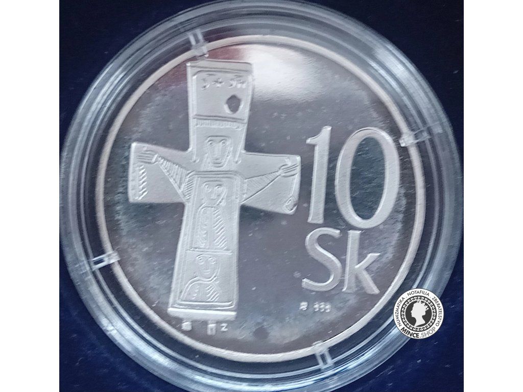 Strieborná 10 SK ag 1993 proof - vzácna limitovaná číslovaná edícia