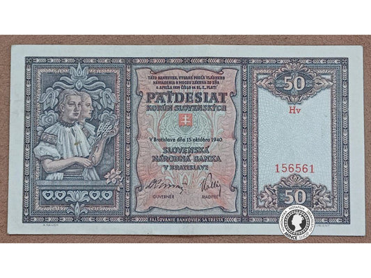50 Korún - 1940 - Slovenský Štát
