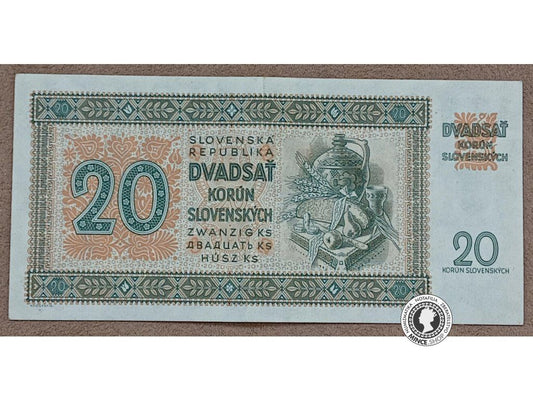 20 Korún - 1943 - Slovenský Štát