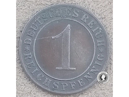 1 reichspfennig - Nemecko - Weimarská Republika / Tretia Ríša - 1935 D