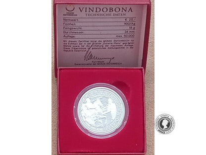 20€ strieborná minca 2010 Vindobona - Rakúsko