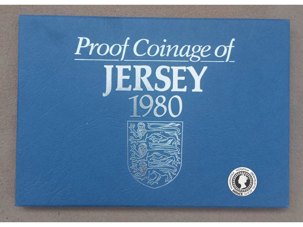 1980 PROOF Veľká Británia PROOF COINAGE OF JERSEY sada