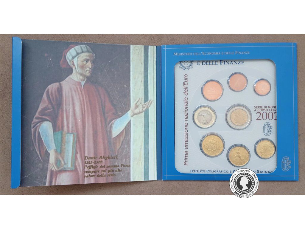 2002 Taliansko PRIMA EMISSIONE NAZIONALE DELL EURO sada