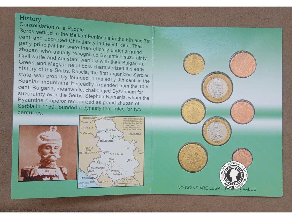 2005 Srbsko €URO VZORY sada