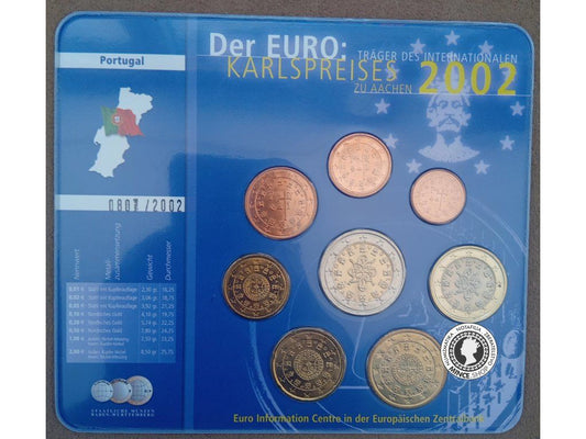 2002 Portugalsko KARLSPREISES € sada