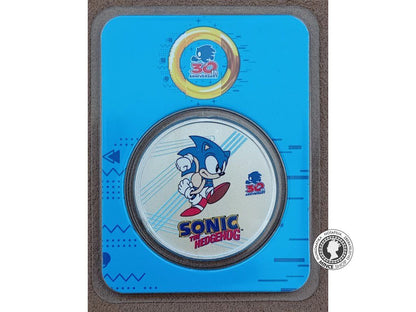 2$ strieborná minca 2021 Sonic the Hedgehog - Colorized 30th Anniversary