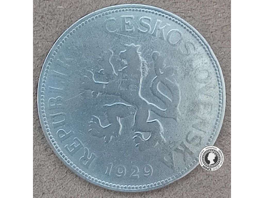 5.koruna - 1.ČSR - 1929