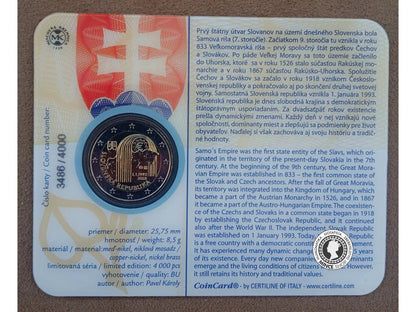 Zberateľská karta 2€ (2018) coincard - Vznik Slovenskej republiky - 25.výročie