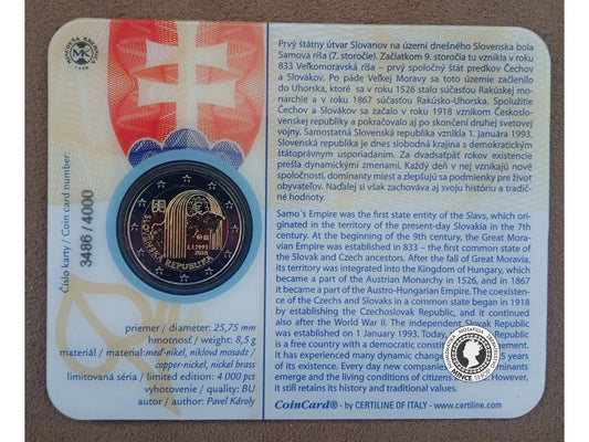 Zberateľská karta 2€ (2018) coincard - Vznik Slovenskej republiky - 25.výročie
