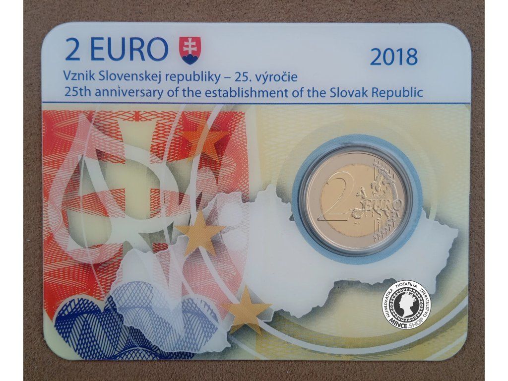 Zberateľská karta 2€ (2018) coincard - Vznik Slovenskej republiky - 25.výročie